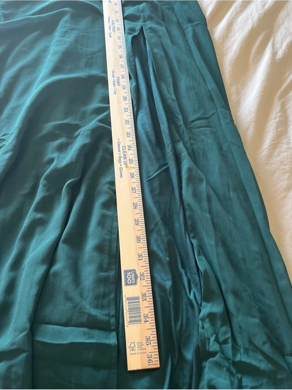 Lulu's Teal Green Long Sleeve V-Neck Maxi Dress